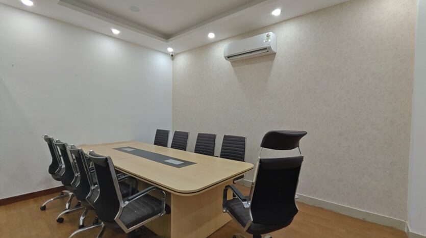 Conference room with meeting table in office Space