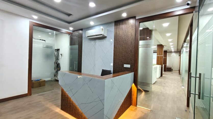 Office Space with modern reception area in Noida Sector 65